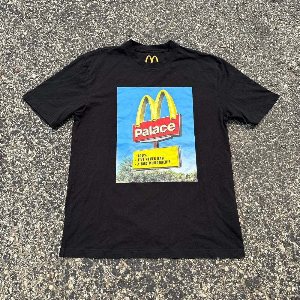 McDonalds X Palace Sign Mens Black T-Shirts size L Streetware